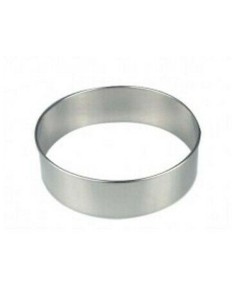 ANELLO PER TORTE IN ACCIAIO INOX CM 12X4,5 H 2