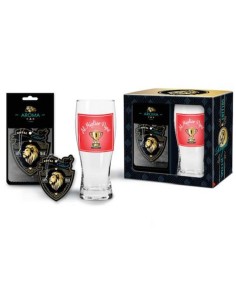 BICCHIERI BIRRA CON PROFUMATORE AUTO AL MIGLIOR PAPA' 500 ML