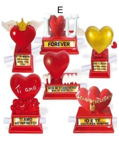 MINI TOPPER CUORE I LOVE YOU PER SEMPRE CON PERGAMENA 3 D