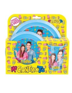 SET PAPPA ME CONTRO TE 3 PEZZI CELESTE