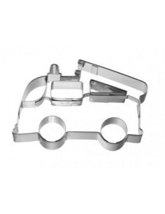 STAMPINO TAGLIAPASTA IN ACCIAIO INOX CAMION POMPIERI AUTOPOMPA 9CM