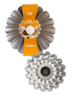 STAMPO MARGHERITA CON BUCO IN ALLUMINIO ANTIADERENTE 20X8,5H CM