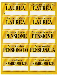 TROFEO COPPA PERSONALIZZABILE CON ADESIVO